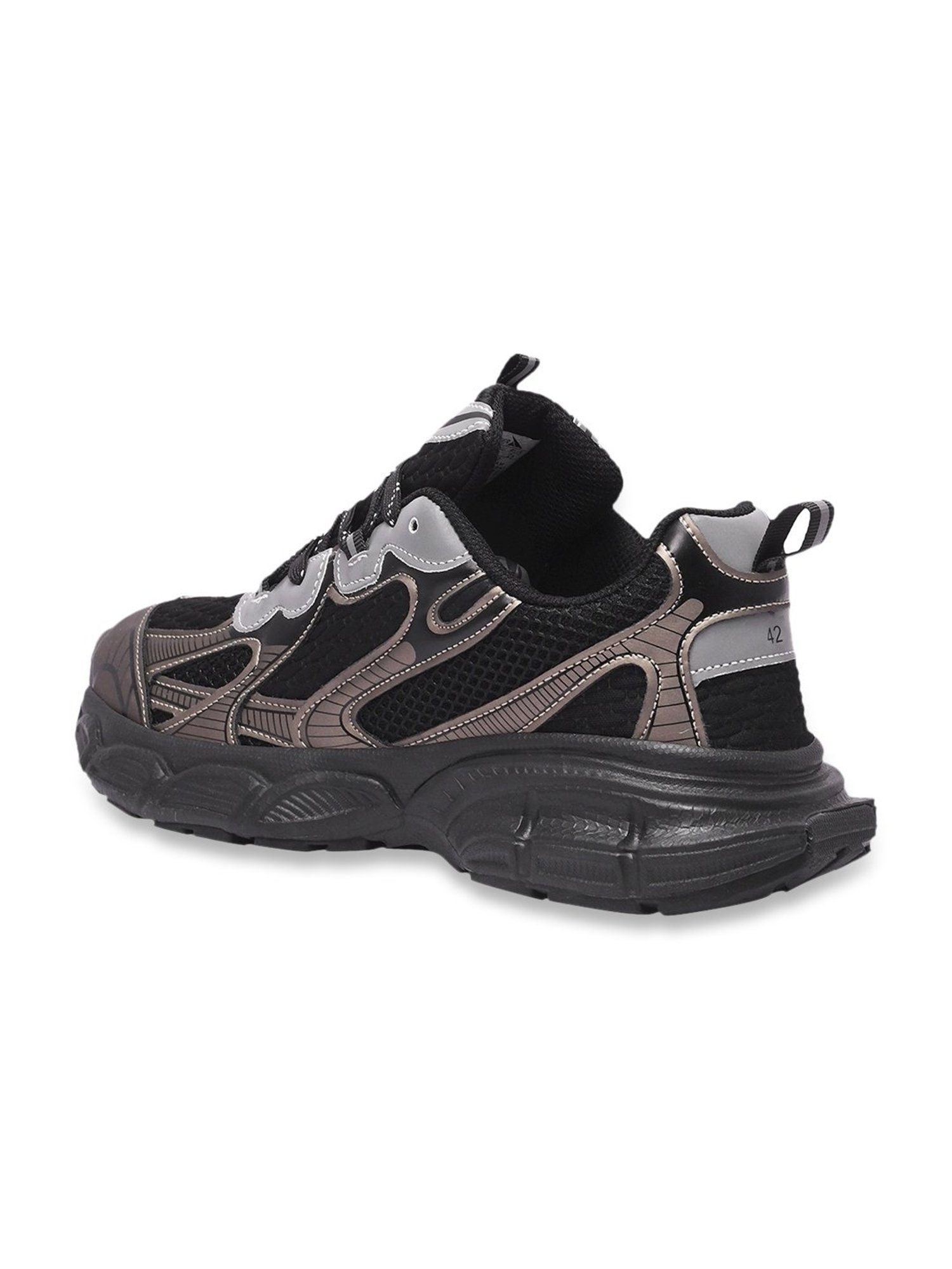 The White Pole Men's Dark Grey Casual Sneakers