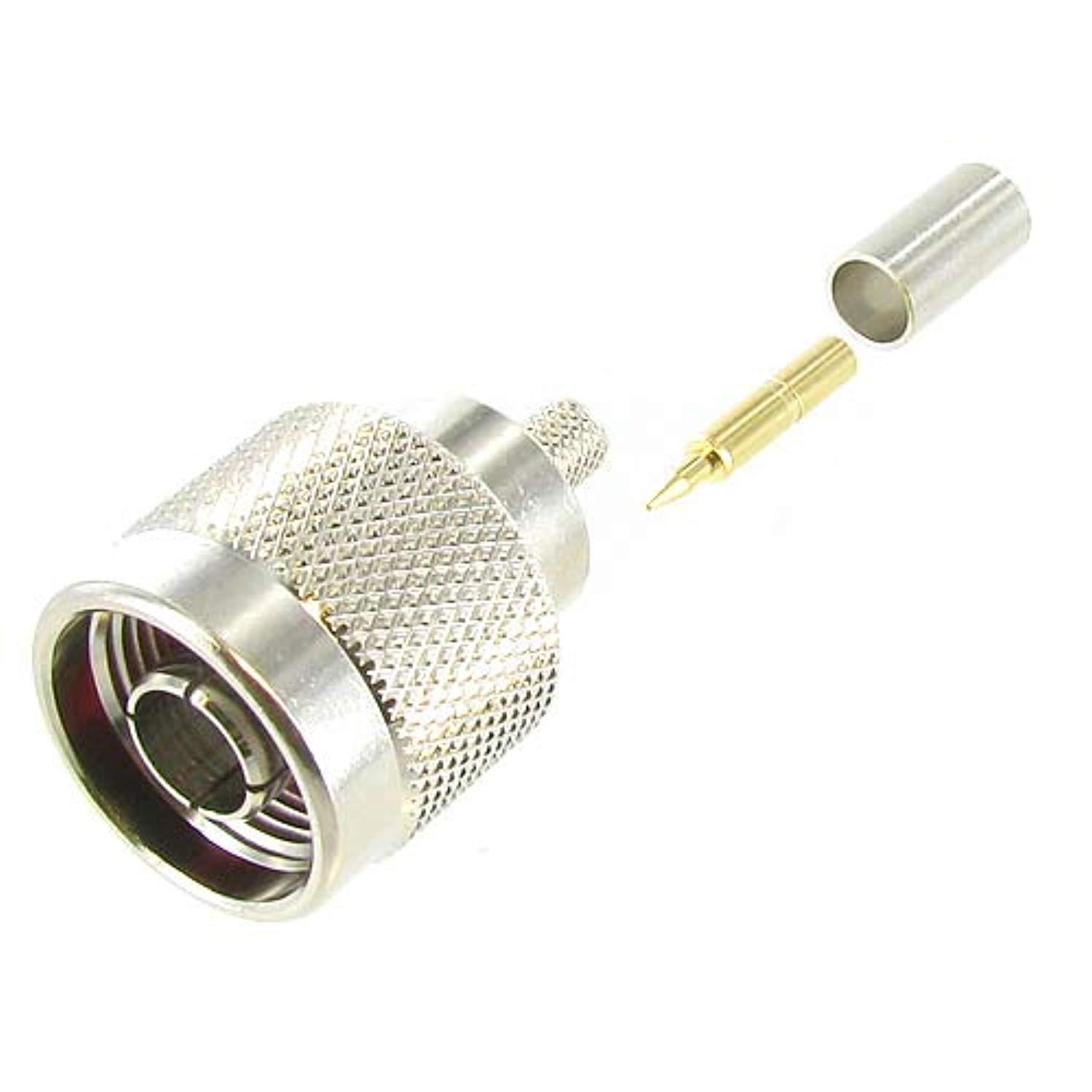 valley enterprises n male crimp connector for rg8x rg-8x/lmr-240 type coax cable