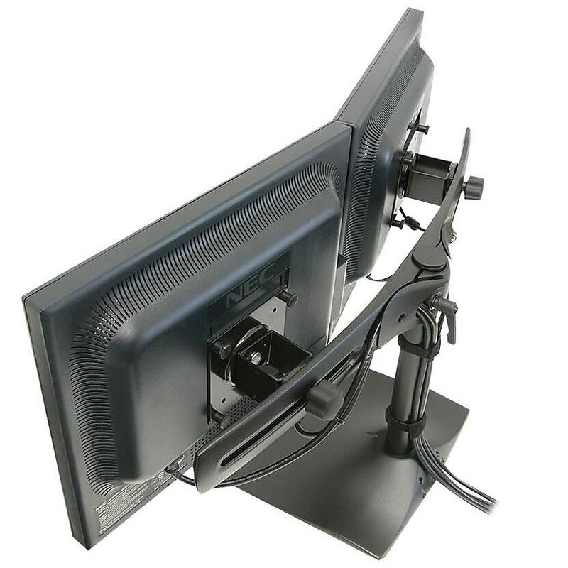 Ergotron DS100 Dual-Monitor Desk Stand, for up to 24" Screens, Black 33-322-200