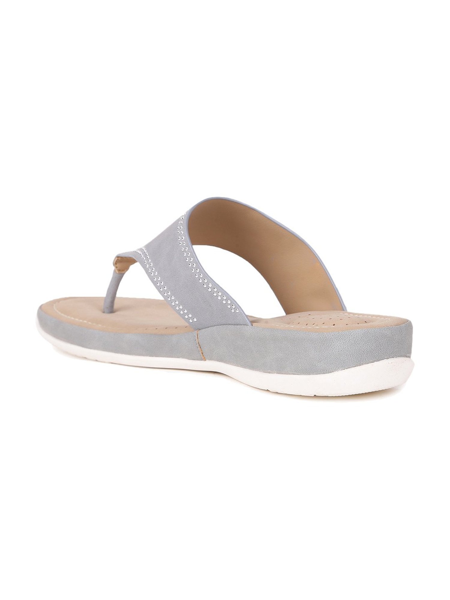 Bata Women's Grey Thong Sandals