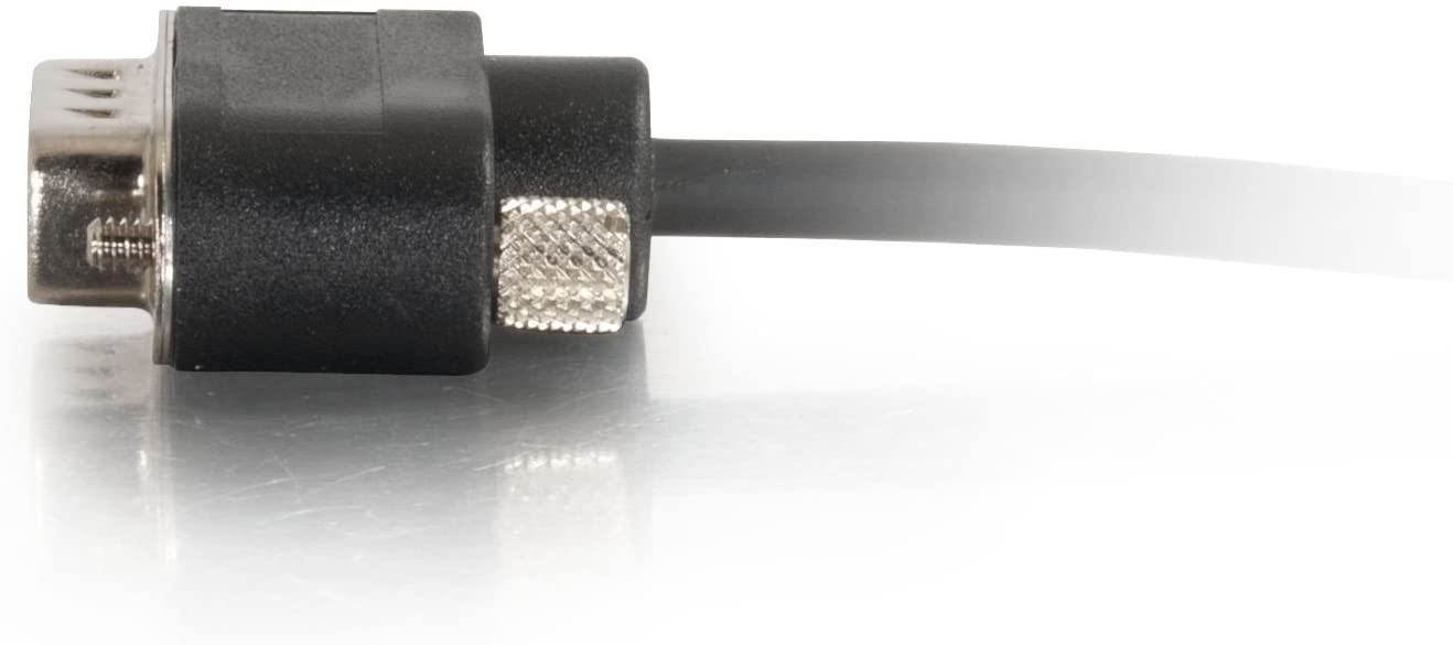 C2G 52186 Serial RS232 DB9 Null Modem Cable with Low Profile Connectors M/F In-Wall CMG-Rated Black (12 Feet 3.65 Meters)