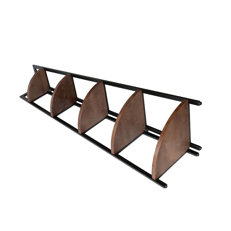 69.9" Odessa 5 Shelf Corner Bookshelf Walnut Brown - Summerland Home