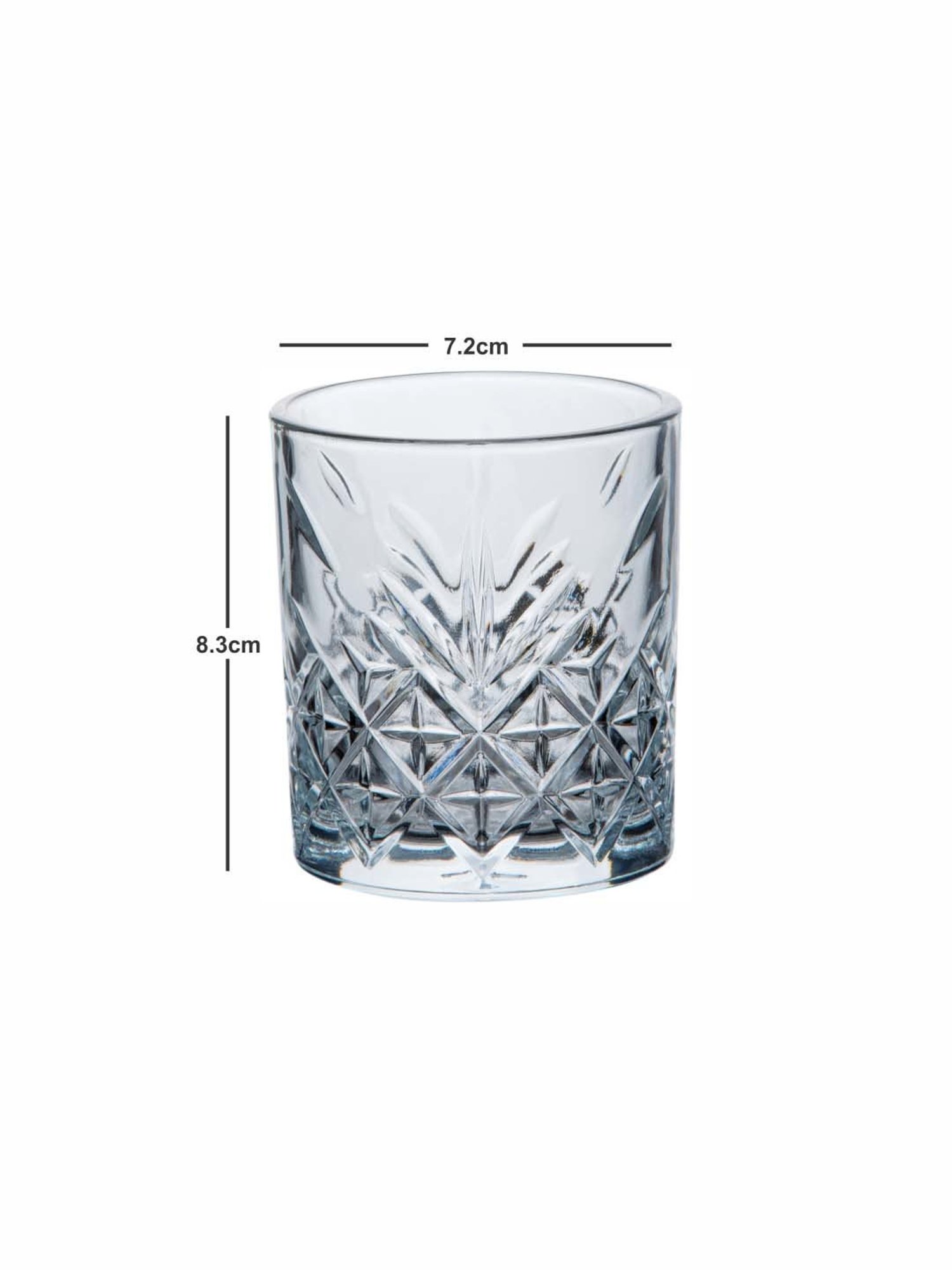 Pasabahce Timeless Transparent Glass Tumbler (0.205 L) - Set of 4