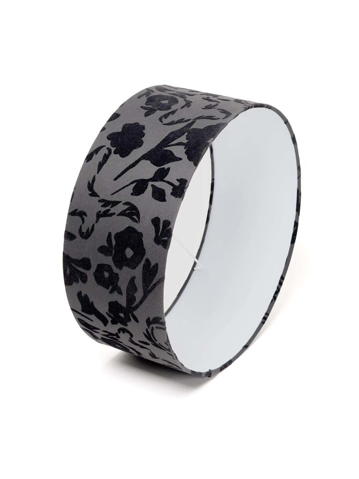 Kapoor E Illuminations Black Velvet Printed Shade Pendant Light