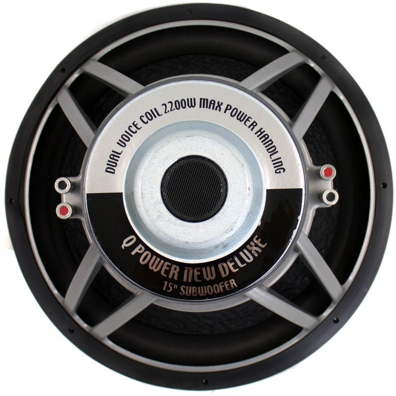 QPower QPF15 15" 2200W Deluxe Series DVC Car Audio Power Subwoofer Set, 4pk