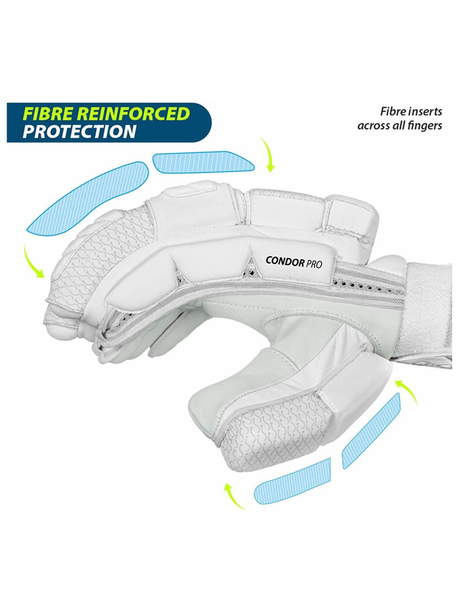 DSC Condor Pro Leather Cricket Batting Gloves Size - Mens