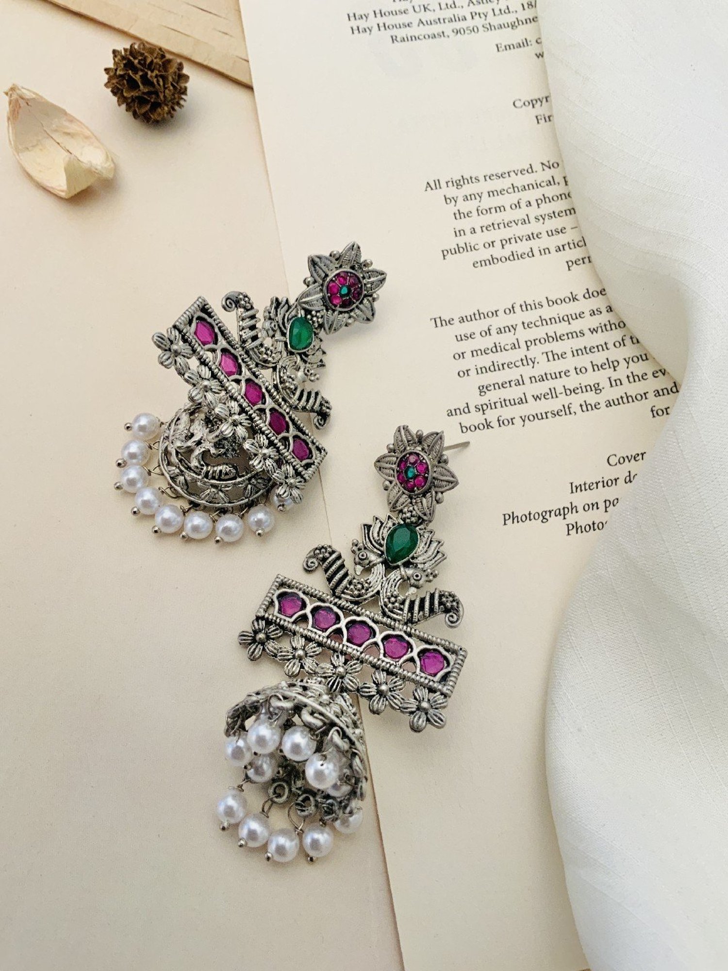 Abdesigns High-Quality Ornamental German Silver Earrings