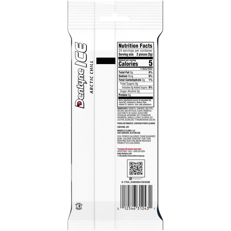 Dentyne Ice Arctic Chill Sugar Free Gum - 48ct