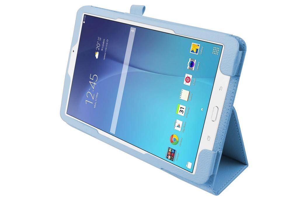 Hellfire Trading Magnetic PU Leather Case for Samsung Galaxy Tab E T560 9.6" - Light Blue