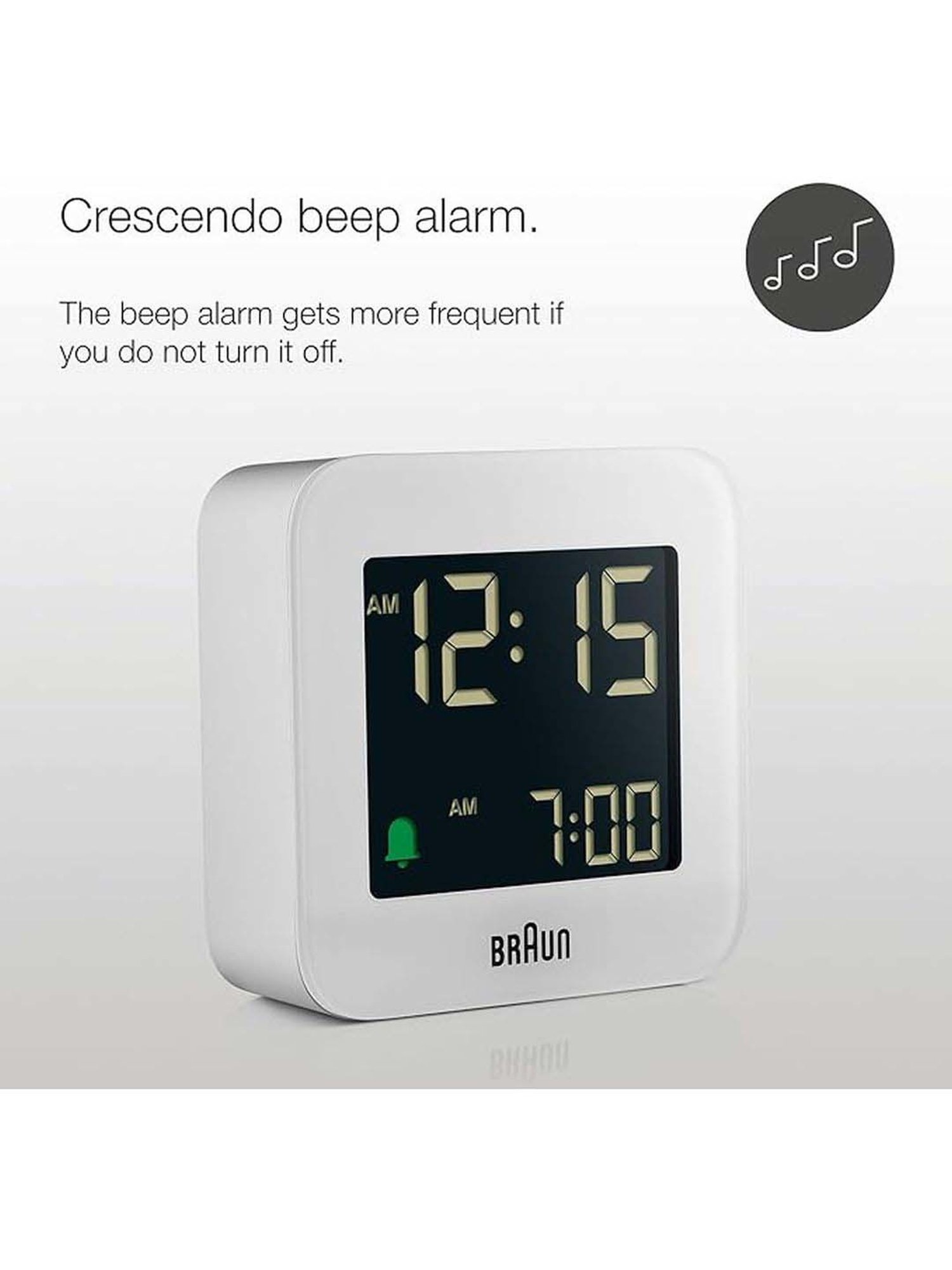 Braun Black Classic Large Analog Wall Clock With Silent Sweep Movement