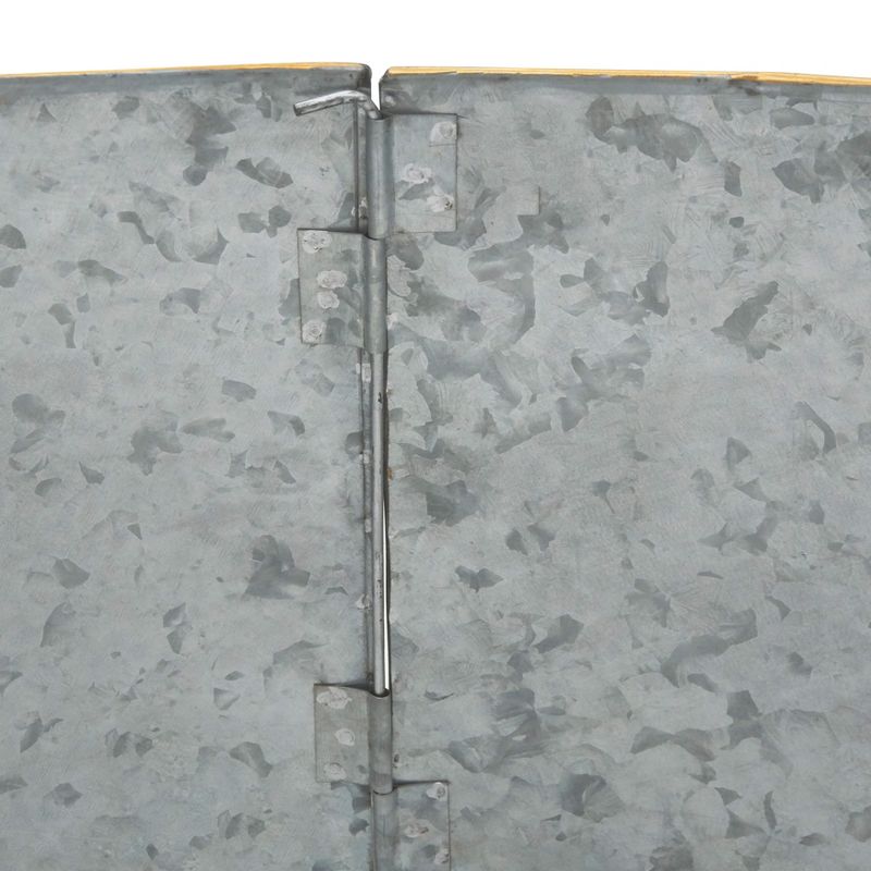 Saro Lifestyle Galvanized Christmas Tree Ring With Gold Rim