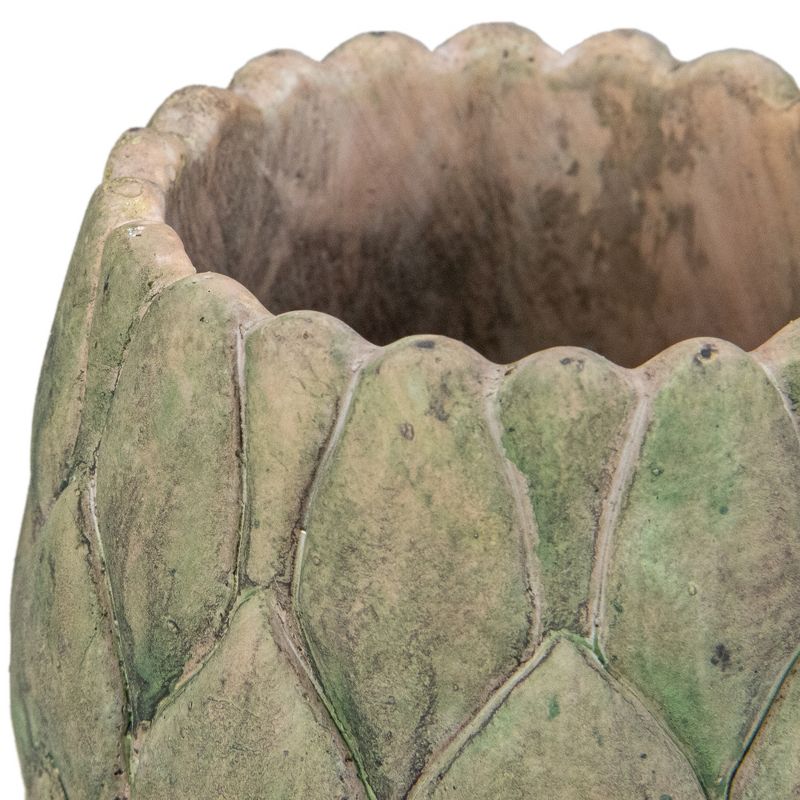 Napa Home & Garden 3.5" Green and Brown Weathered Artichoke Planter