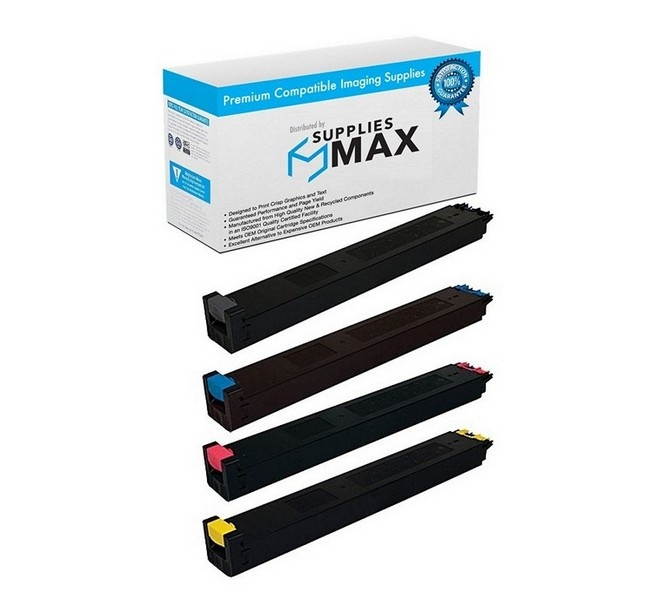 SuppliesMAX Compatible Replacement for Sharp MX-2300/MX-2700G/MX-2700N Toner Cartridge Combo Pack (BK/C/M/Y) (MX-27GTBCMY)