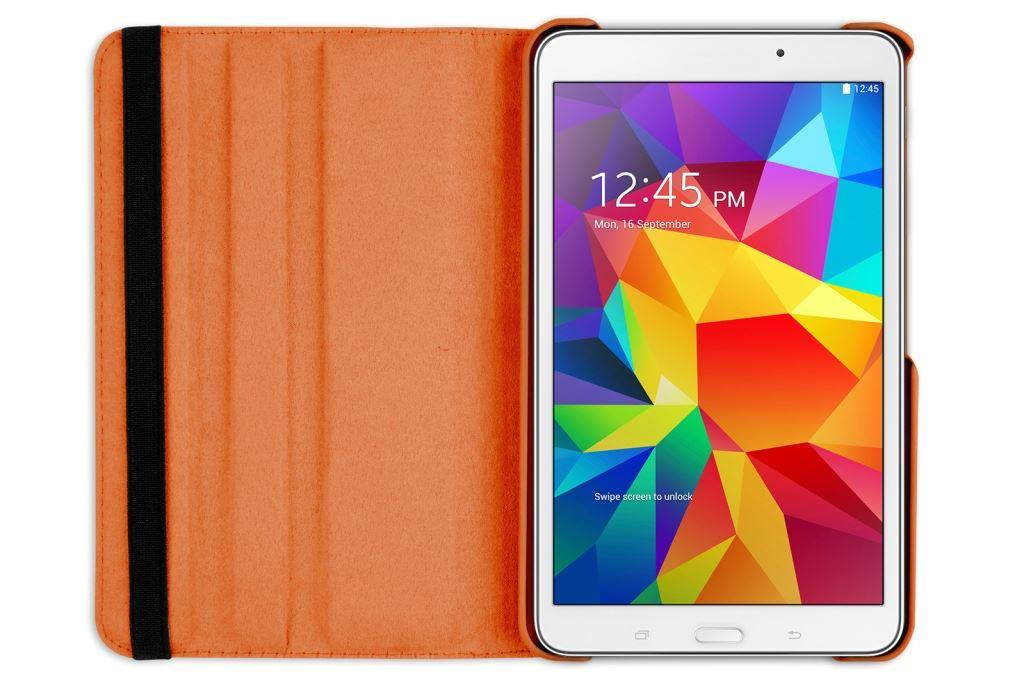 Hellfire Trading PU Leather Case 360 Rotating for Samsung Galaxy Tab 4 T330 8" - Hot Pink