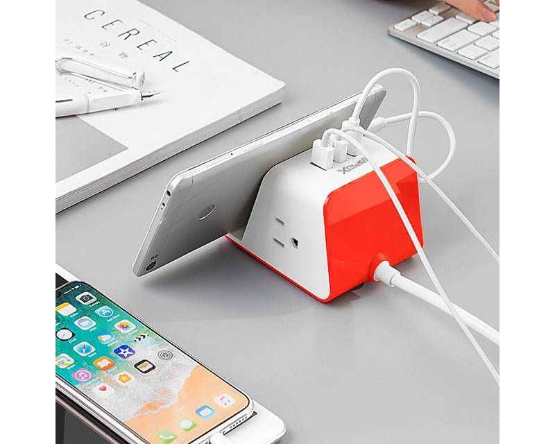 MyDesktop 29W Wireless Charging Stand with 3 USB Ports and 2 Power Outlets