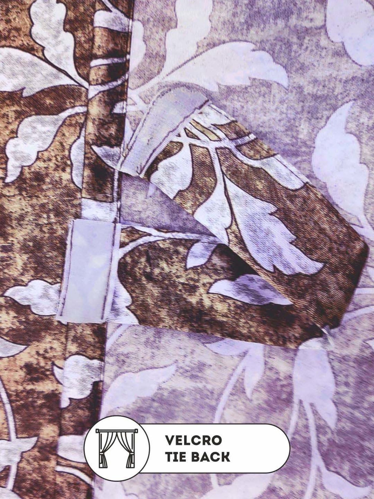 Bianca VILLA C`ESTA Brown Faux Silk 7 Ft. Door Curtain