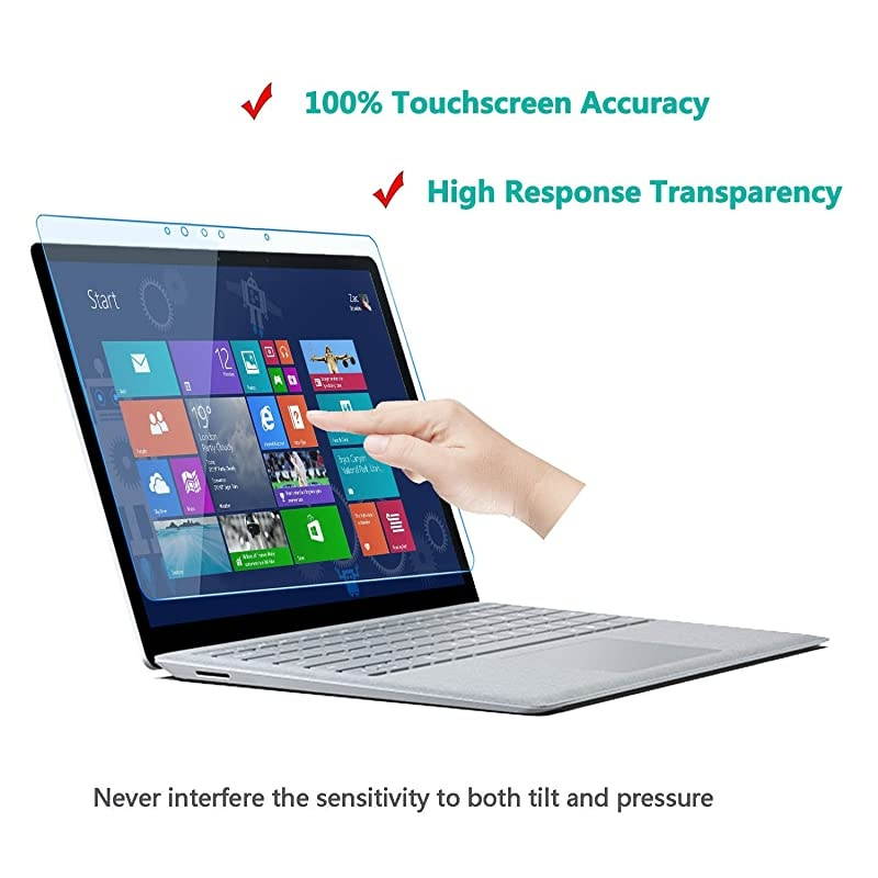 Screen Protector for Surface Laptop 3 135 Inch Tempered GlassEasy InstallationUltra Clear Screen Compatible for Microsoft Surface Laptop 321135 Inch