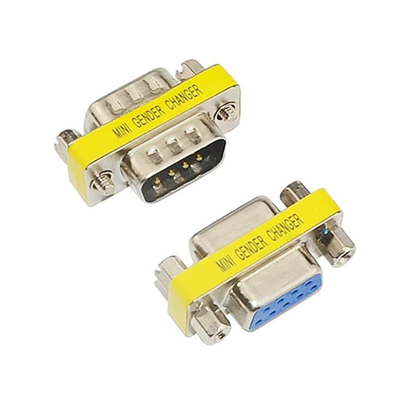 20PCS(10Pairs) 9 Pin Male to Male Female to Female RS-232 Plate Insert Type Connectors Serial to Terminal Cable Gender Adapter Assortment Kit