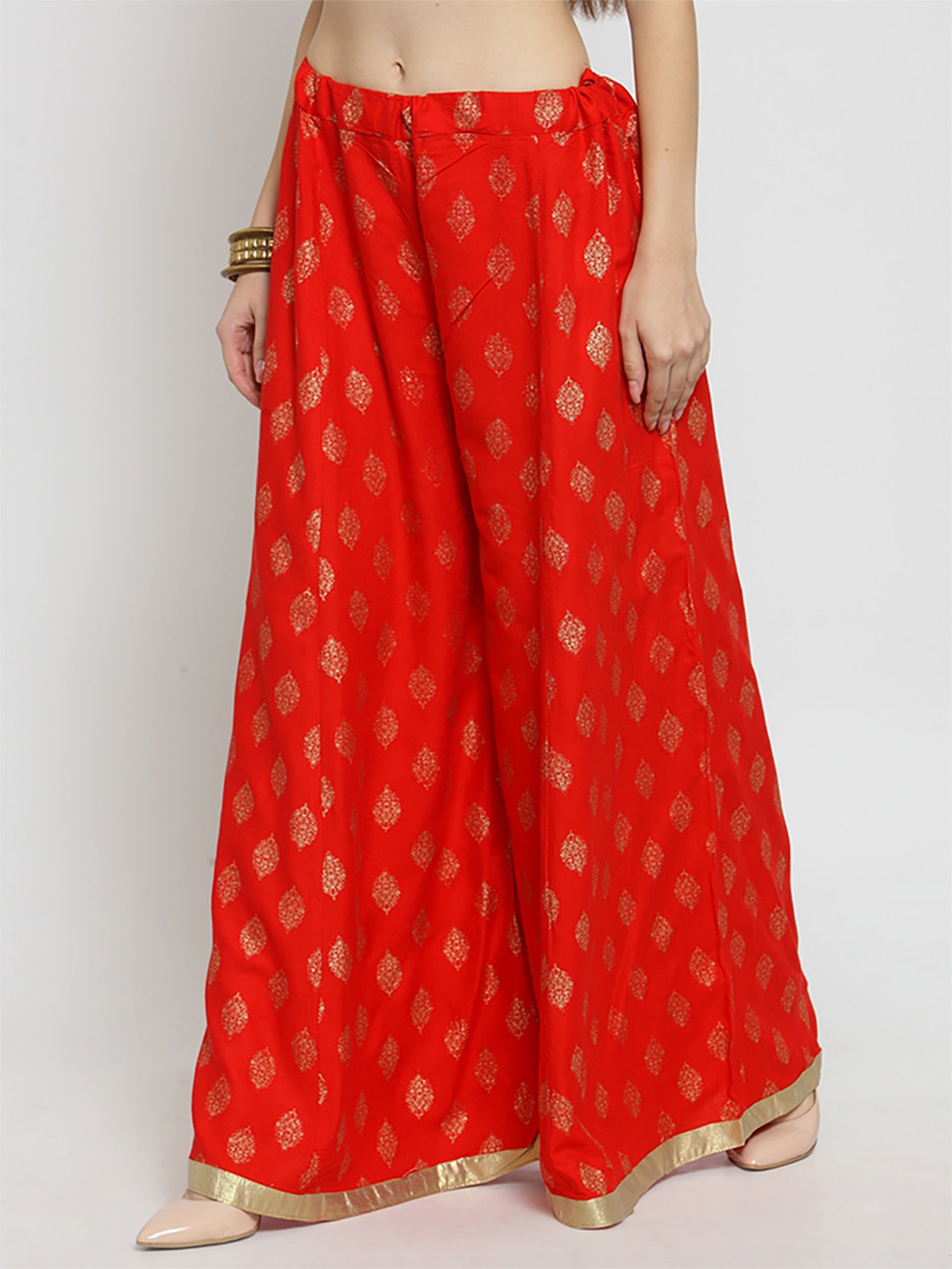 Castle Red Printed Palazzos