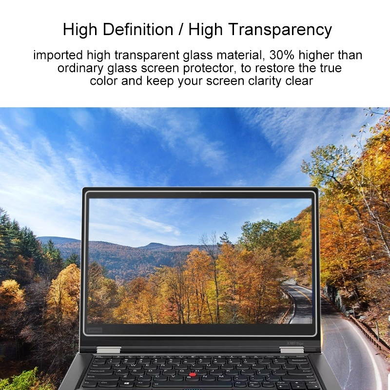 0.4mm 9H Surface Hardness Full Screen Tempered Glass Film for Lenovo ThinkPad X380 Yoga 13.3 inch