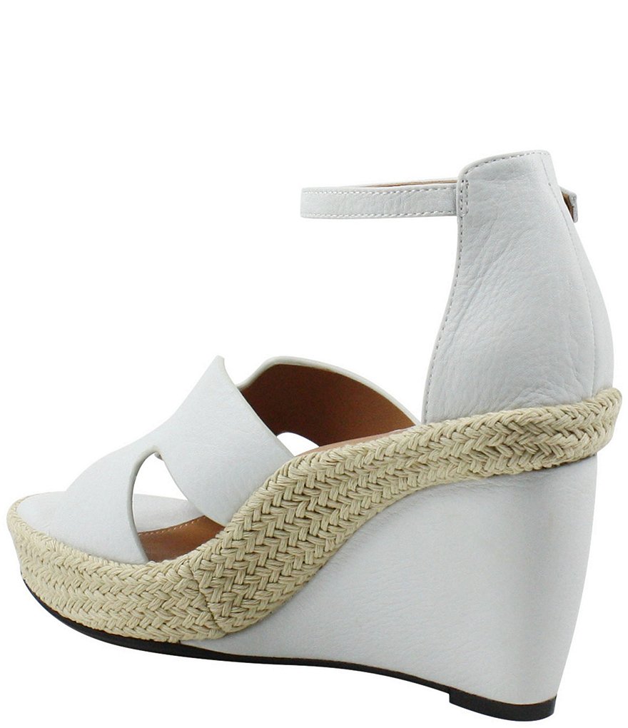 L'Amour Des Pieds Iksha Leather Ankle Strap Platform Wedge Sandals