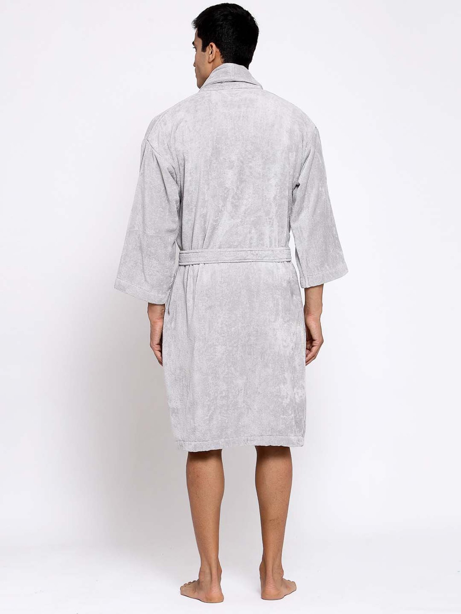 Trident Comfort Living Grey Cotton 380 GSM Bathrobe