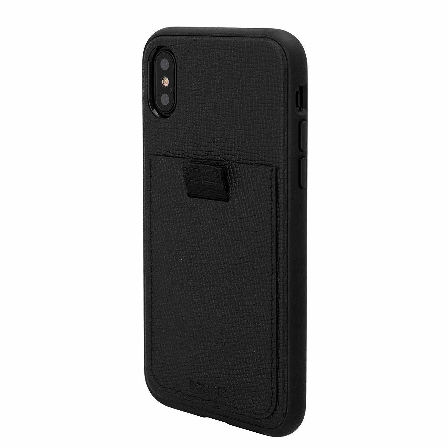Bondir Leather Wallet Case for Apple iPhone XS Max - Black