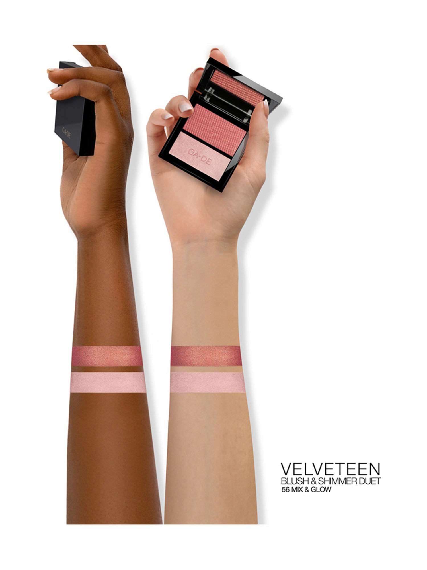 GA-DE Velveteen Blush & Shimmer Duet 56 Mix & Glow - 7.4 gm