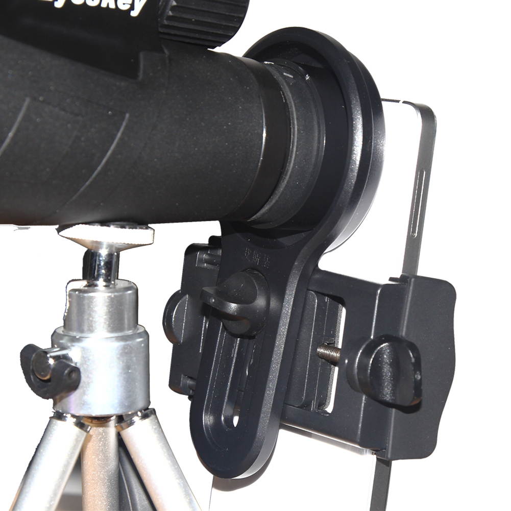 Ueasy Waterproof 12x50 High Powered Monocular Waterproof with Mobile Phone Universal Connector - Fogproof and Dustproof Monocular - Hands Free Design Comes with Stainless Steel Tripod for Steady Viewi