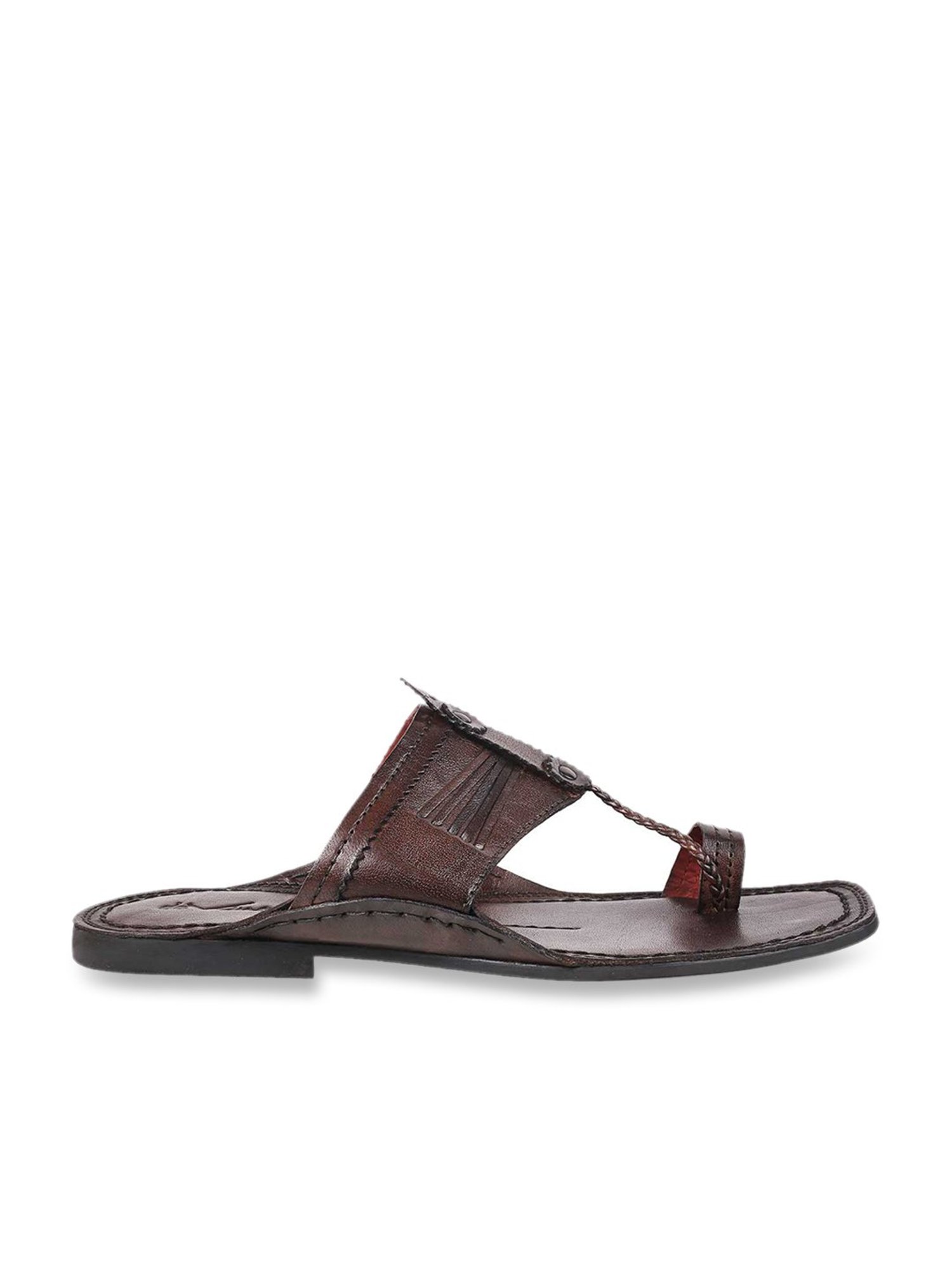 Da Vinchi by Metro Men's Wine Toe Ring Sandals
