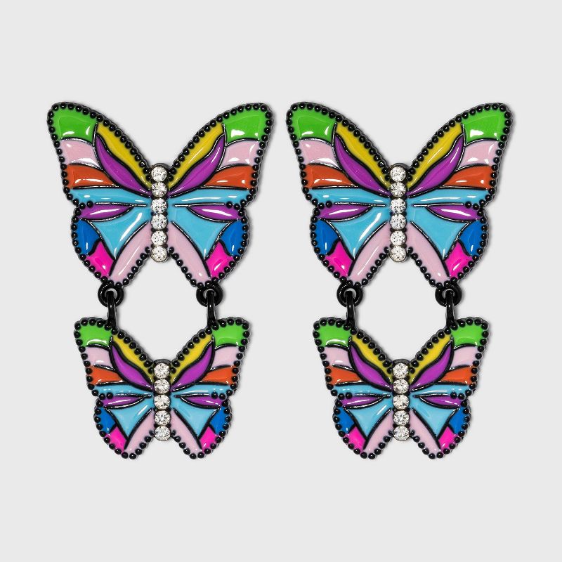 SUGARFIX by BaubleBar Colorful Butterfly Drop Earrings