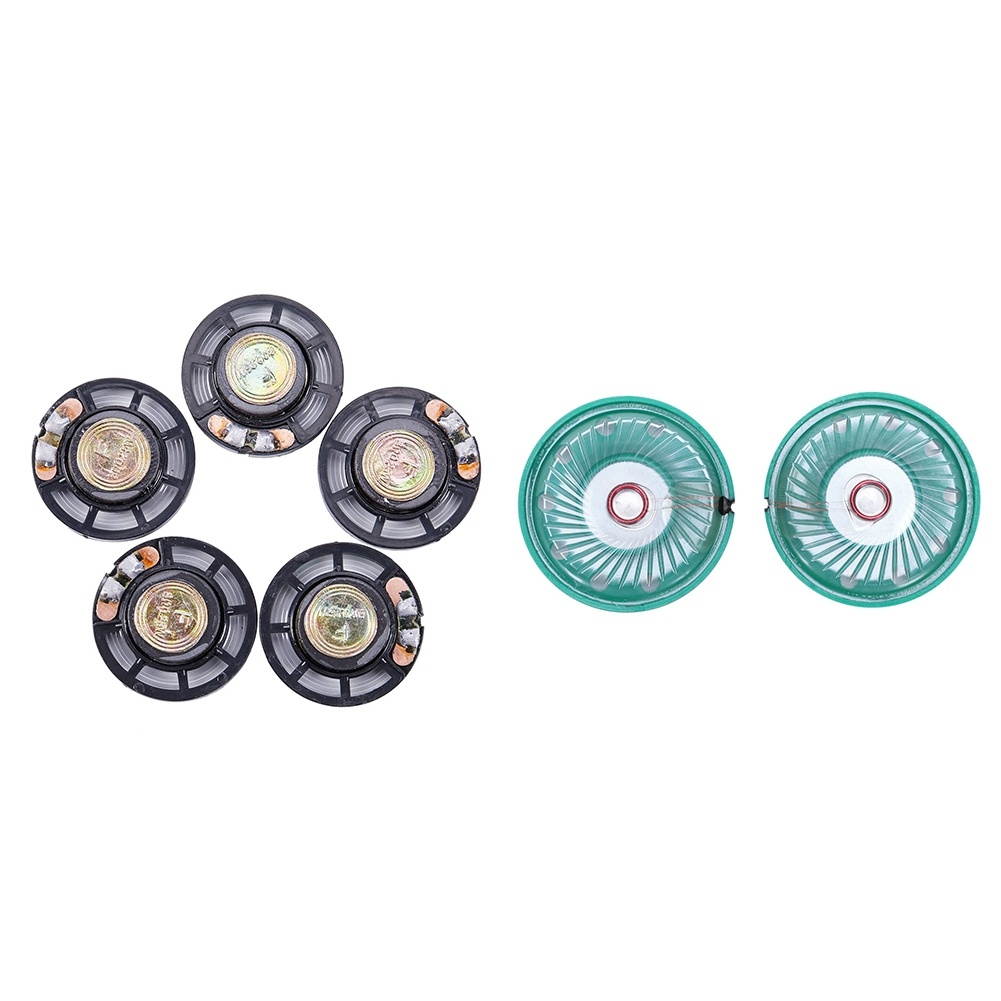 7 Pcs 0.25W Internal Magnet Speaker, 2 Pcs 36mm 16 Ohm & 5 Pcs 8 Ohm 29 mm