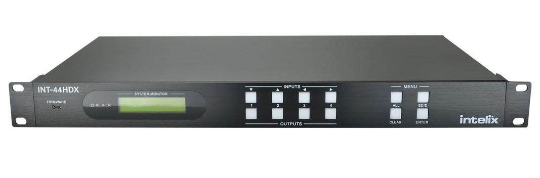 Intelix INT-44HDX-BSTK 4x4 HDMI/HDBaseT Matrix Switcher w/2-Yr Warranty
