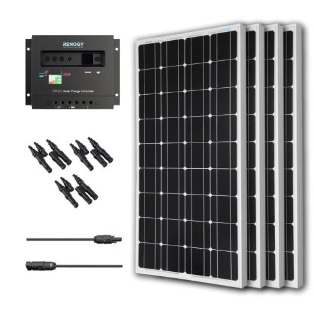 Renogy 400 Watt 12 Volt Monocrystalline Solar Bundle Kit