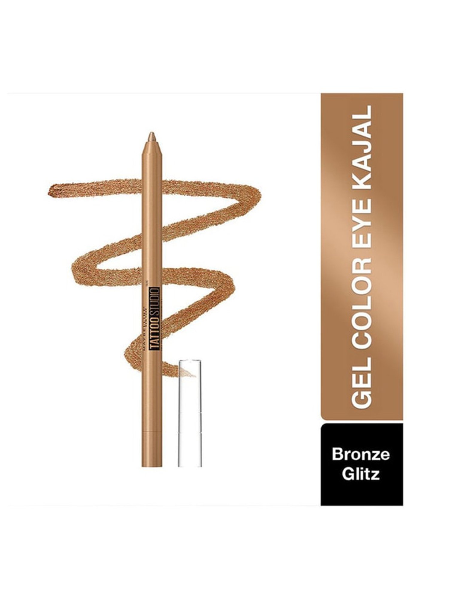 Maybelline New York Tattoo Gel Colored Kajal Metallic Finish, Bronze Glitz  - 1.2 gm