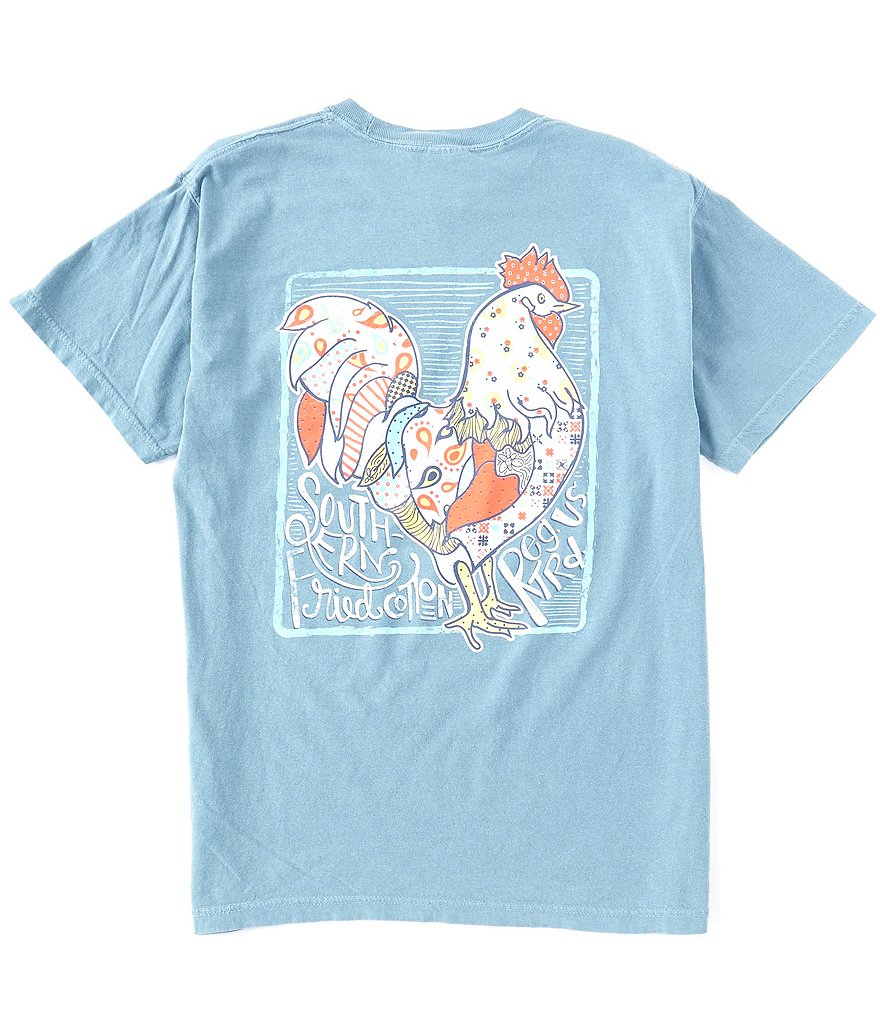 Southern Fried Cotton Men's Rise n Shine Short-Sleeve Pocket Graphic Tee