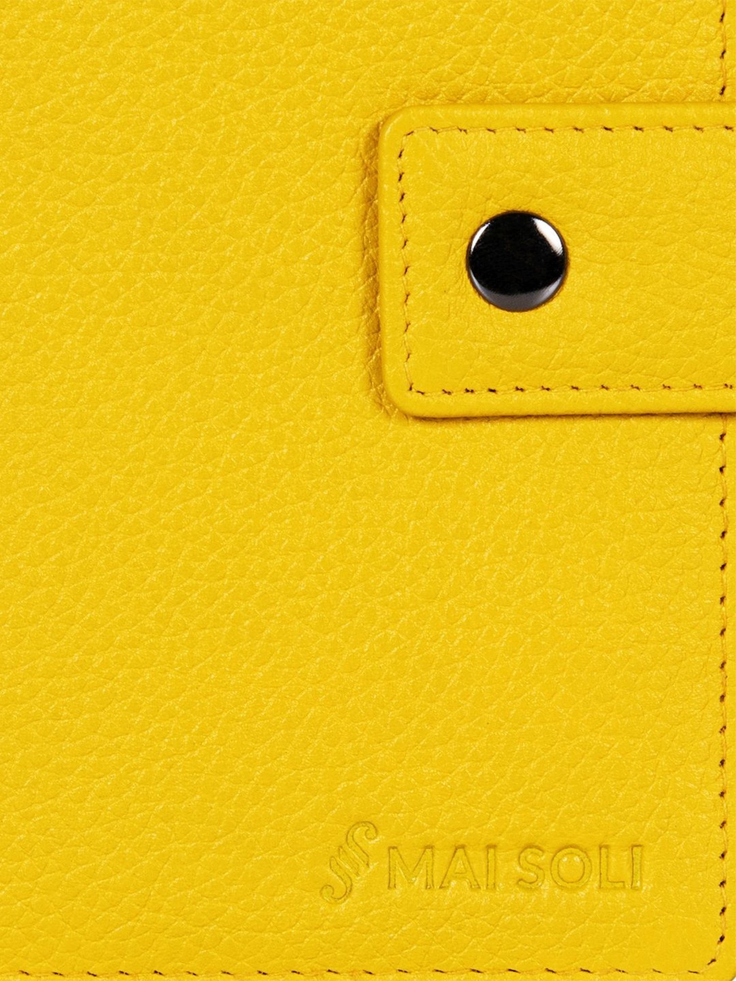 Mai Soli Gypsy Yellow Formal Leather Passport Wallet for Unisex