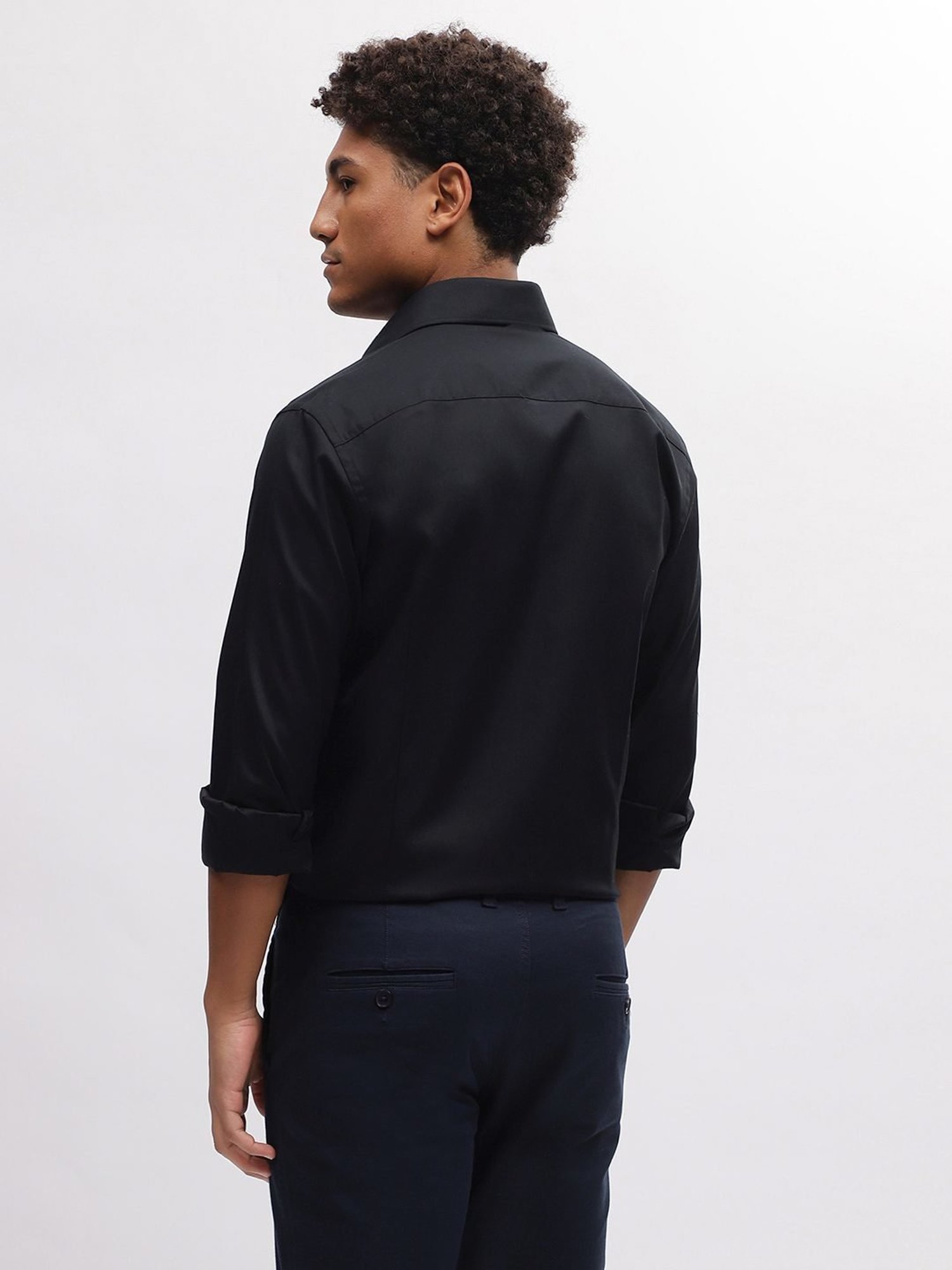 Bruun & Stengade Black Cotton Slim Fit Shirt