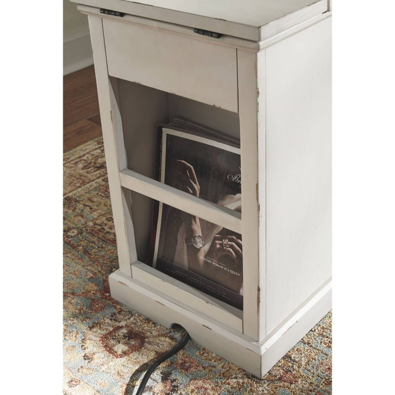 Laflorn Chairside End Table with USB Ports and Outlets Black - Signature Design by Ashley