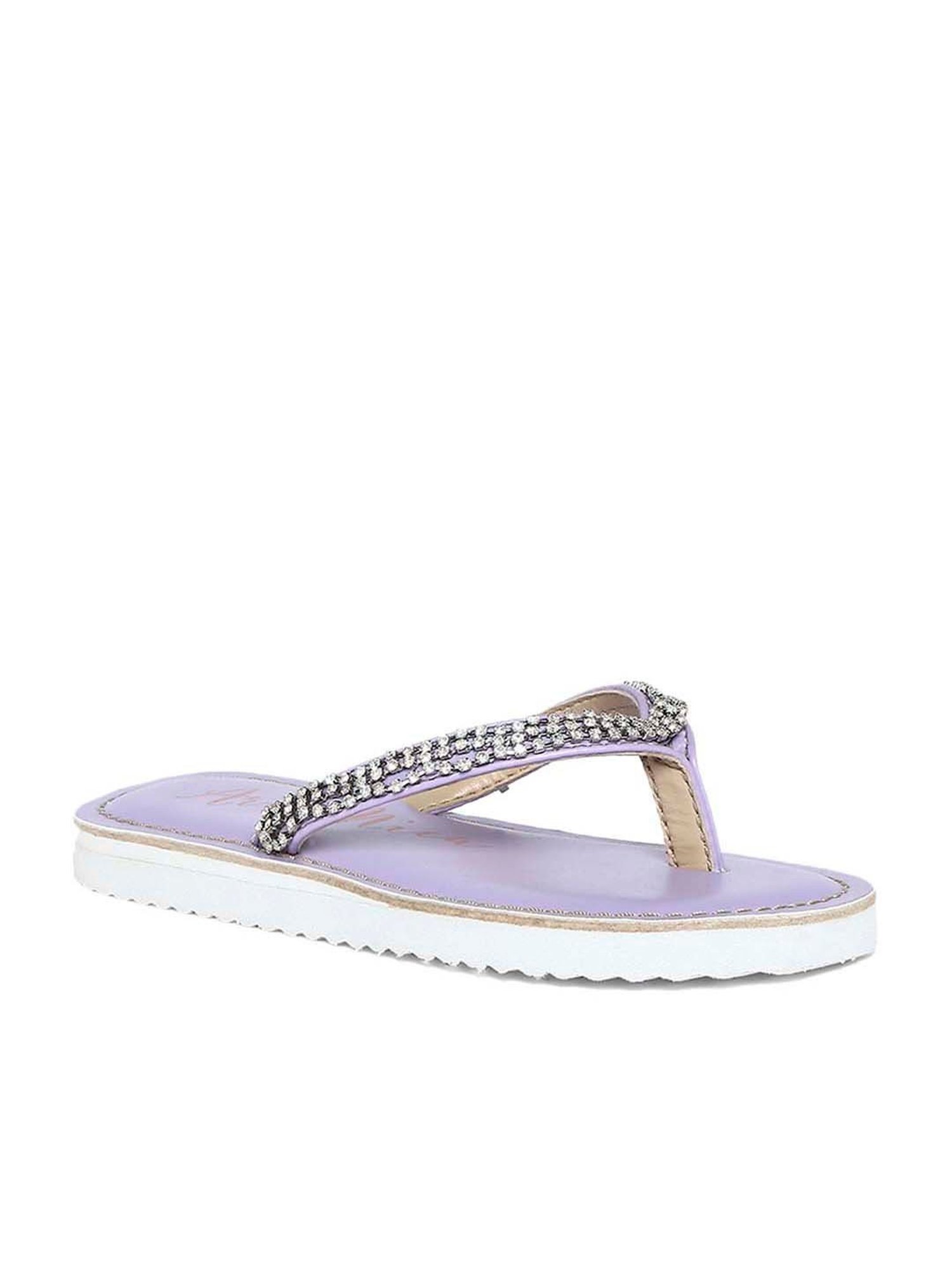 Aria Nica Kid's Diamond Lavender Flip Flops