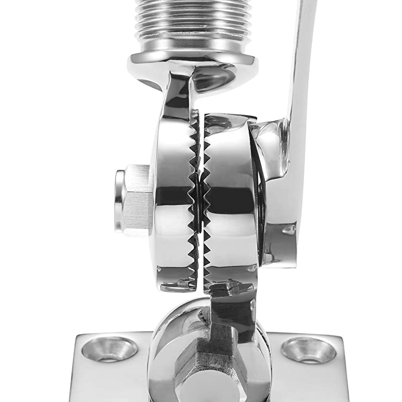 Marine VHF Antenna Mounts Ratchet Mount 316 Stainless Steel Adjustable Base Mount for Boat