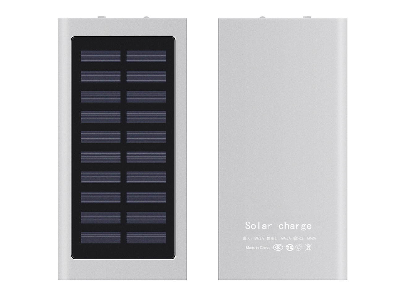 Lurkwolfer Solar Charger, 10000mAh Portable Outdoor Solar Power Bank, Camping External Backup Battery  USB 5V 1A/2A Outputs & Flashlights for All Cell Phones, Tablets and Electronic Devices
