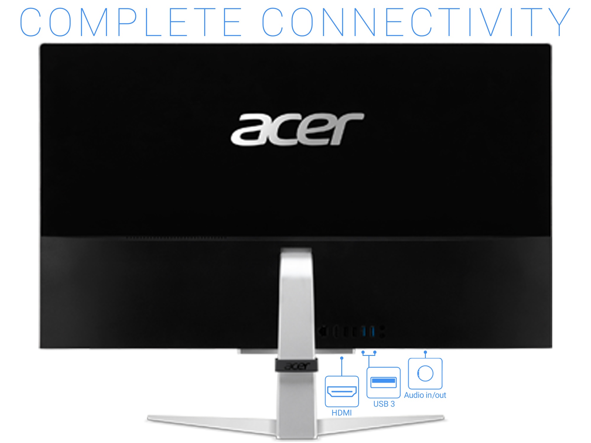 Acer Aspire C All-in-One, 27" FHD Display, Intel Core i5-1035G1 Upto 3.6GHz, 32GB RAM, 2TB NVMe SSD, NVIDIA GeForce MX130, HDMI, Wi-Fi, Bluetooth, Windows 10 Pro