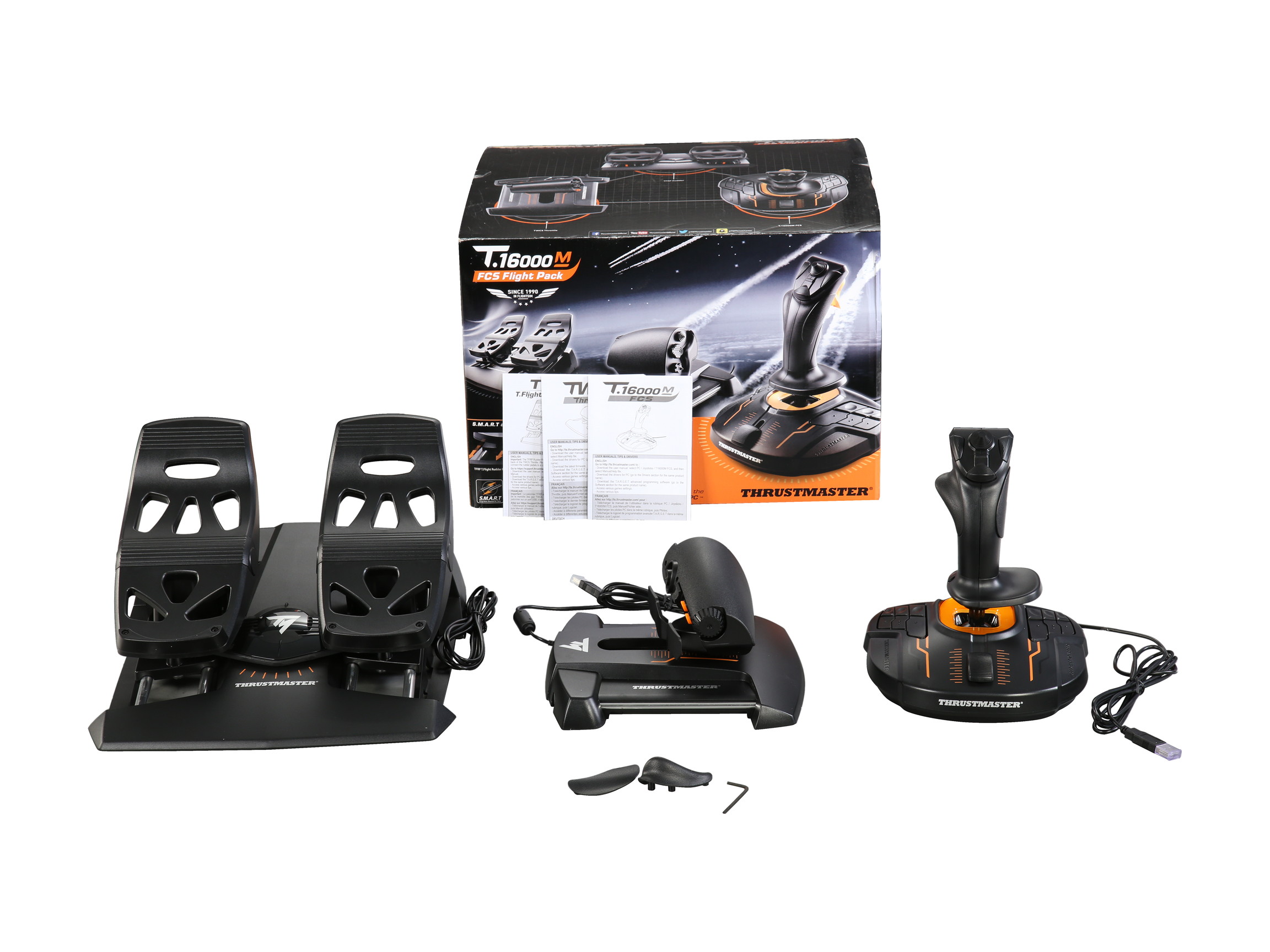 Thrustmaster T.16000M FCS Flight Pack: Joystick, Throttle and Rudder Pedals for PC