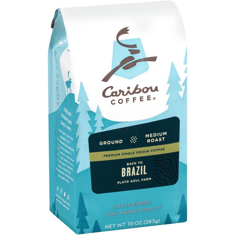 Caribou Coffee Brazil Dark Roast Ground Coffee - 10oz