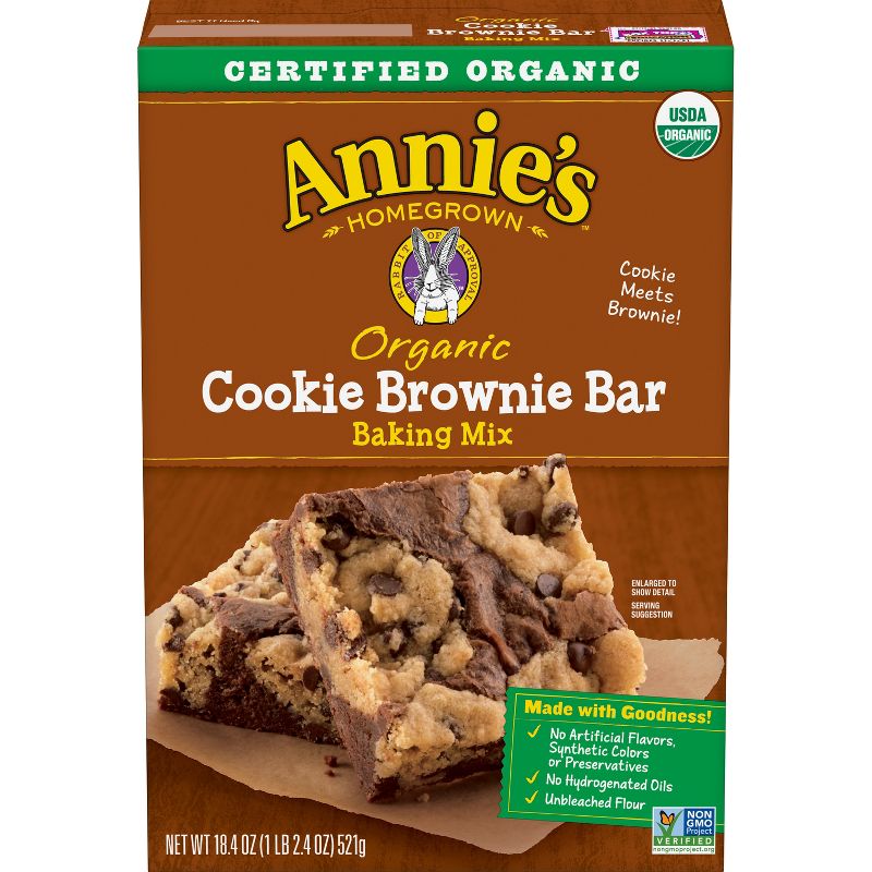 Annie's Organic Cookie Brownie Bar Baking Mix - 18.4oz