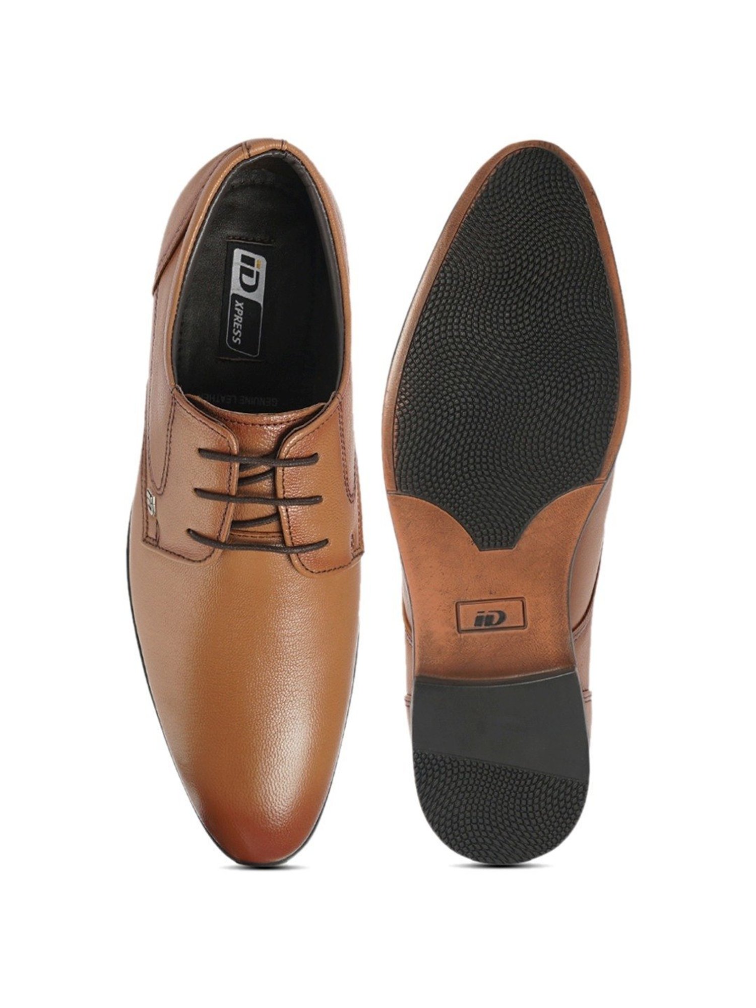 ID Men's Tan Derby Shoes