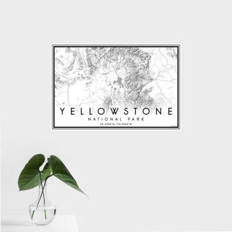 Yellowstone National Park - Wyoming Classic Map Print