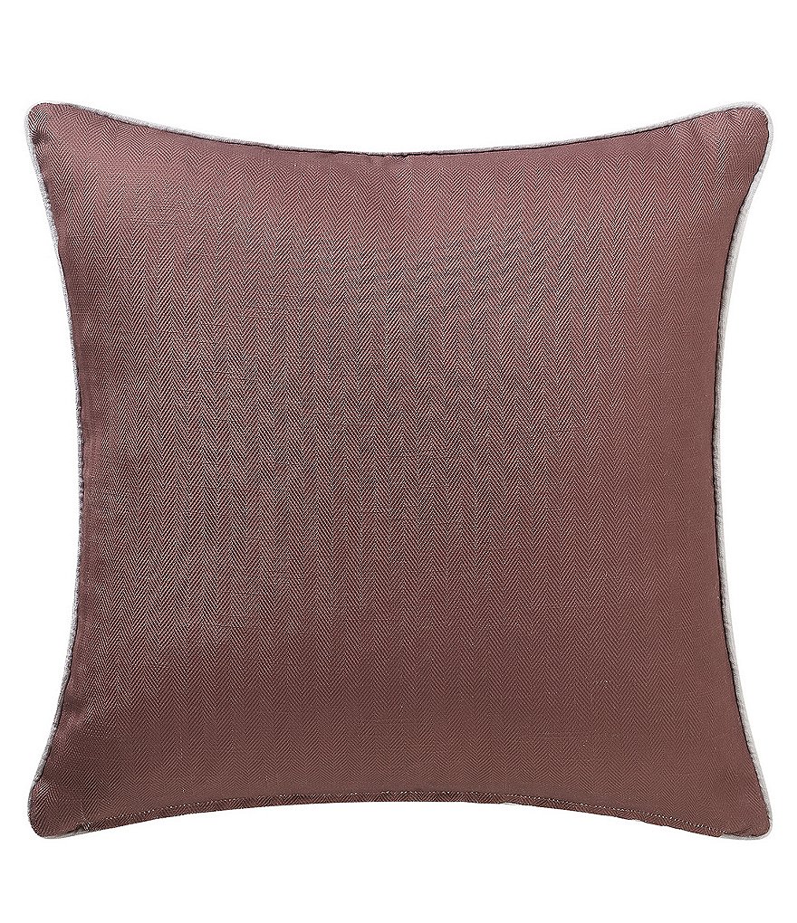 Rose Tree Vianos Geometric Mitered Embroidered Square Pillow