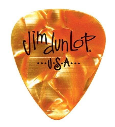 dunlop 483r08hv genuine celluloid, orange pearloid, heavy, 72/bag